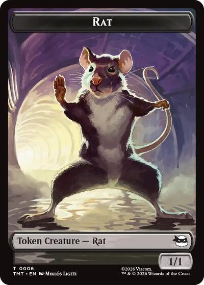 Rat / Copy Double-Sided Token (Teenage Mutant Ninja Turtles) Near Mint