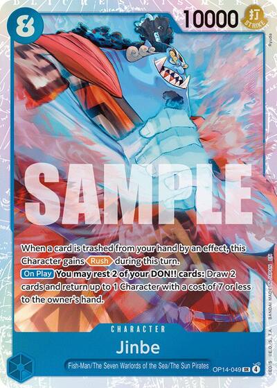 Jinbe OP14 - 049 (The Azure Sea's Seven) Near Mint Foil - Nick Nack's Full Frontal Attack