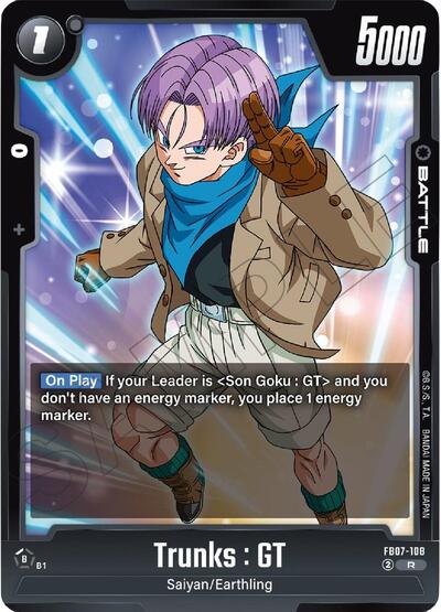 Trunks : GT (Wish For Shenron) Near Mint Holofoil - Nick Nack's Full Frontal Attack
