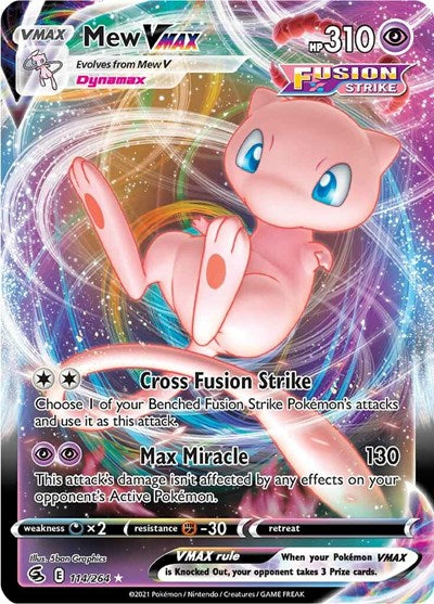 Mew VMAX (SWSH08: Fusion Strike) Near Mint Holofoil
