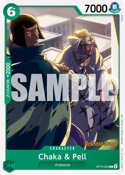 Chaka and Pell OP14 - 030 (The Azure Sea's Seven Release Event Cards) Near Mint - Nick Nack's Full Frontal Attack