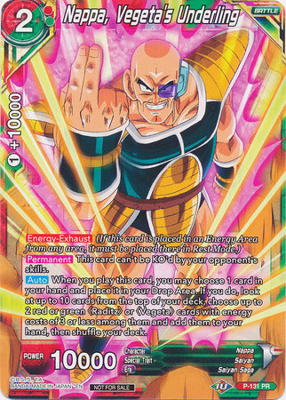 Nappa, sous-fifre de Vegeta (Tournoi de la boutique : L'assaut des Saiyans) (P-131) [Cartes de promotion] 