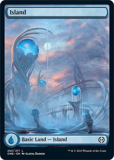 Island (263) - Full Art (Phyrexia: All Will Be One) Near Mint - Nick Nack's Full Frontal Attack