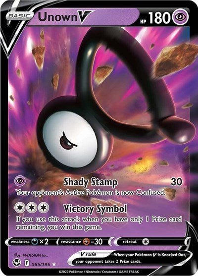 Unown V (SWSH12: Silver Tempest) Near Mint Holofoil - Nick Nack's Full Frontal Attack