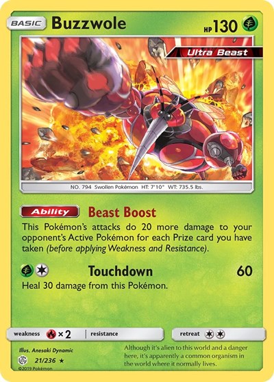 Buzzwole (SM - Cosmic Eclipse) Near Mint Holofoil