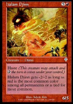 Halam Djinn (Invasion) Light Play Foil - Nick Nack's Full Frontal Attack