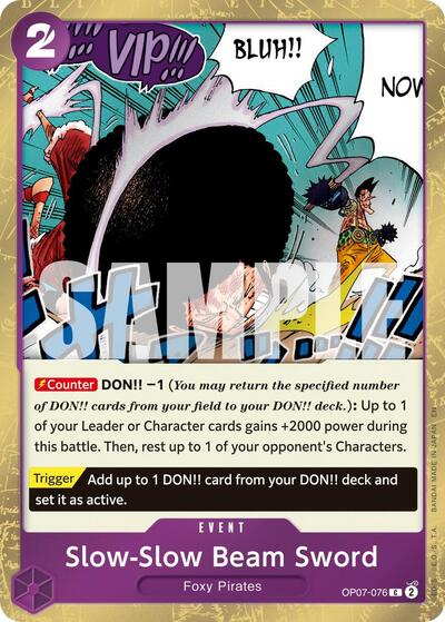Slow-Slow Beam Sword (Pirate Foil) (Premium Booster -The Best- Vol. 2) Near Mint Foil