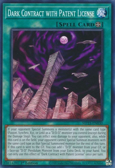 Dark Contract with Patent License (25th Anniversary Tin: Dueling Heroes Mega Pack) Light Play 1st Edition - Nick Nack's Full Frontal Attack