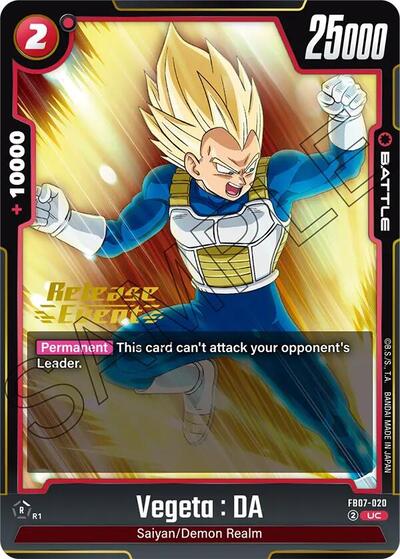 Vegeta : DA FB07-020 (Wish For Shenron Release Event Cards) Near Mint