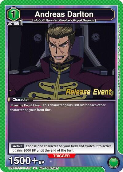 Andreas Darlton (Code Geass: Lelouch of the Rebellion Release Event Cards) Near Mint