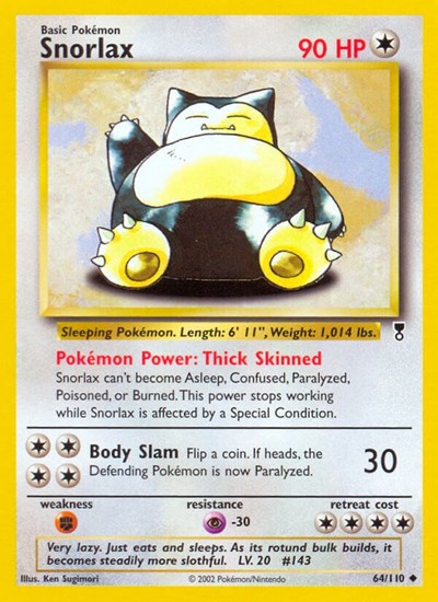 Snorlax (Legendary Collection) Light Play