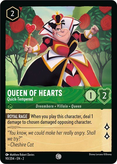 Queen of Hearts - Quick - Tempered (Rise of the Floodborn) Near Mint - Nick Nack's Full Frontal Attack