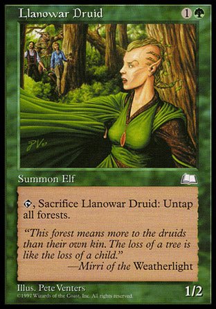 Llanowar Druid (Weatherlight) Light Play - Nick Nack's Full Frontal Attack