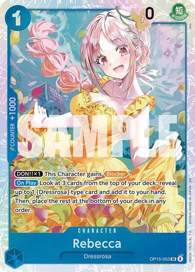Rebecca (OP15-053) (Adventure on Kami's Island) Near Mint Foil