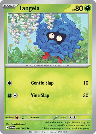 Tangela (SV06: Twilight Masquerade) Near Mint Reverse Holofoil - Nick Nack's Full Frontal Attack