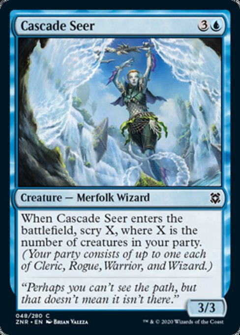 Cascade Seer (Zendikar Rising) Near Mint - Nick Nack's Full Frontal Attack