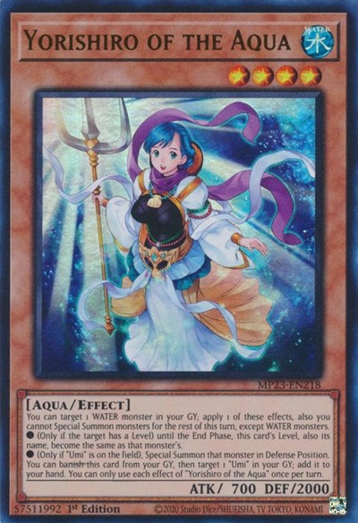 Yorishiro of the Aqua (25th Anniversary Tin: Dueling Heroes Mega Pack) Light Play 1st Edition