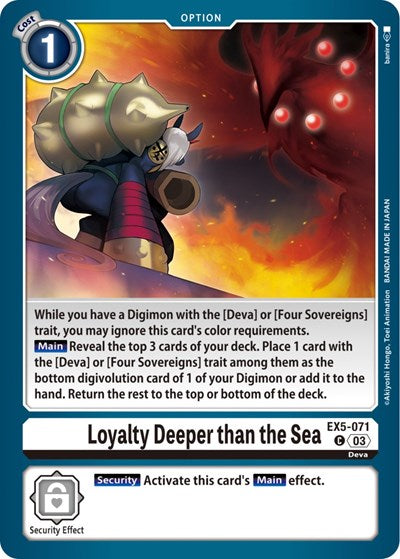 Loyalty Deeper than the Sea (Animal Colosseum) Near Mint