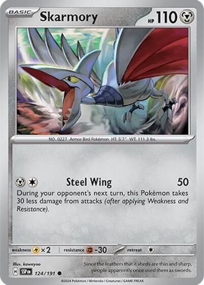 Skarmory - 124 (SV08: Surging Sparks) Near Mint