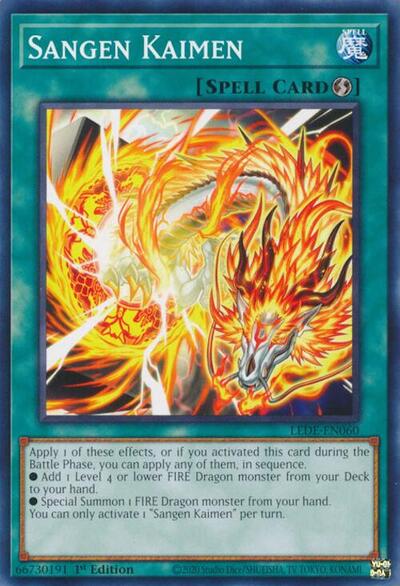 Sangen Kaimen (Legacy of Destruction) Near Mint 1st Edition - Nick Nack's Full Frontal Attack