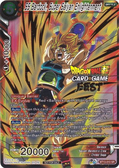 SS Bardock, Super Saiyan Enlightenment (Card Game Fest 2022) (BT13-010) [Tarjetas de promoción del torneo] 