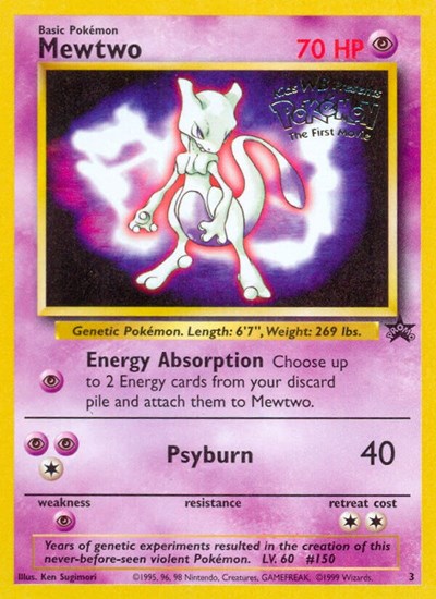 Mewtwo (Movie Promo) (WoTC Promo) Light Play