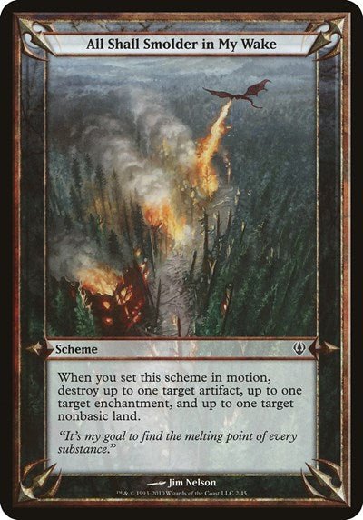 All Shall Smolder in My Wake (Archenemy) (Oversize Cards) Medium Play - Nick Nack's Full Frontal Attack