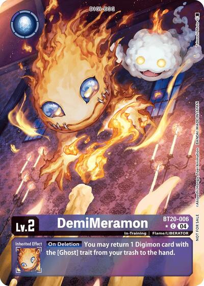 DemiMeramon BT20-006 (Release Special Booster 2.5: Box Promotion Pack) (Release Special Booster 2.5) Damaged / Poor Foil