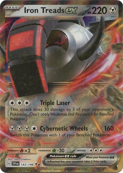 Iron Treads ex - 143 (Scarlet and Violet: Base Set) Near Mint Holofoil