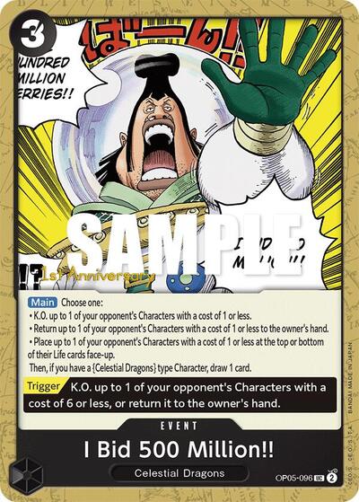 I Bid 500 Million!! (Awakening of the New Era: 1st Anniversary Tournament Cards) Near Mint