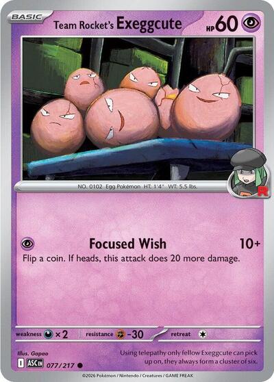 Team Rocket's exeggcute (ME: Ascended Heroes) Near Mint - Nick Nack's Full Frontal Attack