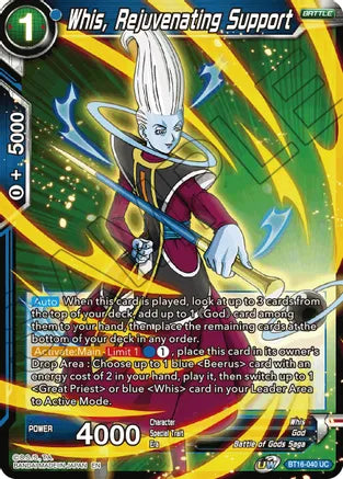 Whis, Rejuvenating Support (BT16-040) [Realm of the Gods]