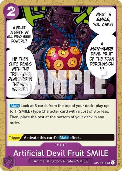 Artificial Devil Fruit SMILE (Romance Dawn) Near Mint - Nick Nack's Full Frontal Attack