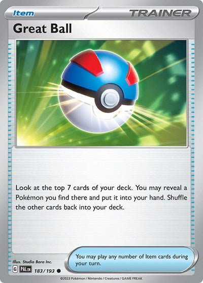 Great Ball (SV02: Paldea Evolved) Medium Play Reverse Holofoil - Nick Nack's Full Frontal Attack