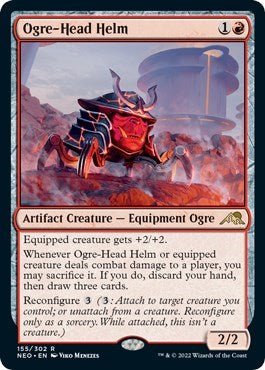 Ogre - Head Helm (Kamigawa: Neon Dynasty) Near Mint - Nick Nack's Full Frontal Attack