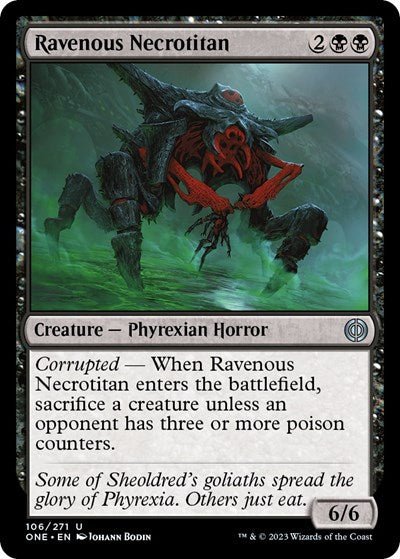 Ravenous Necrotitan (Phyrexia: All Will Be One) Near Mint - Nick Nack's Full Frontal Attack