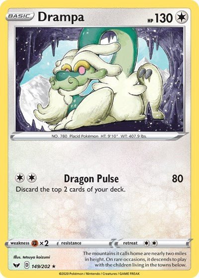 Drampa (SWSH01: Sword & Shield Base Set) Near Mint - Nick Nack's Full Frontal Attack