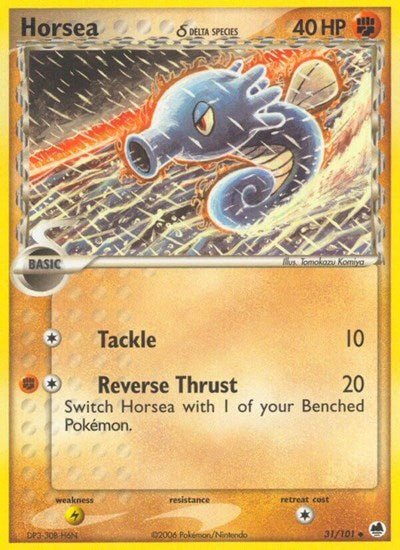 Horsea - 031/101 (Delta Species) (Dragon Frontiers) Light Play - Nick Nack's Full Frontal Attack