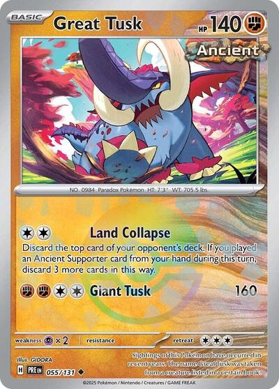 Great Tusk (Poke Ball Pattern) (SV: Prismatic Evolutions) Near Mint Holofoil