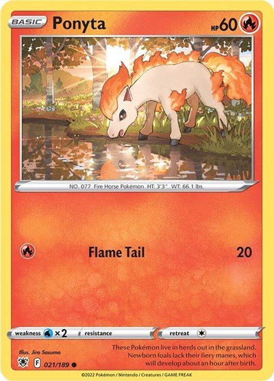 Ponyta (SWSH10: Astral Radiance) Near Mint - Nick Nack's Full Frontal Attack