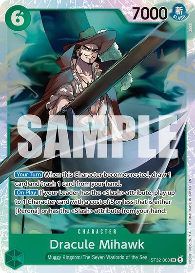 Dracule Mihawk (Starter Deck 32: GREEN Roronoa Zoro) Near Mint Foil