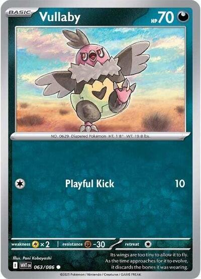 Vullaby (SV: White Flare) Near Mint Reverse Holofoil - Nick Nack's Full Frontal Attack