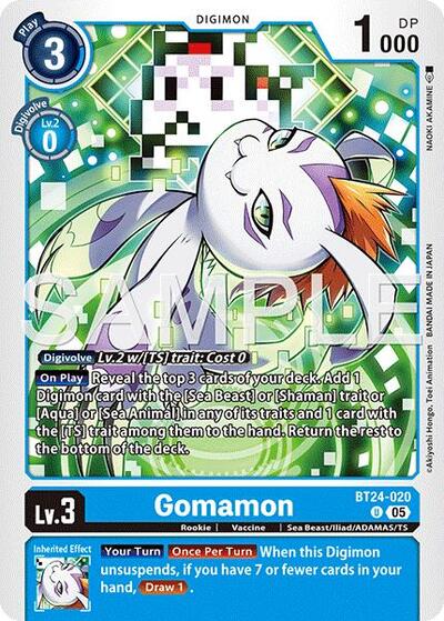 Gomamon (Time Stranger) Near Mint - Nick Nack's Full Frontal Attack