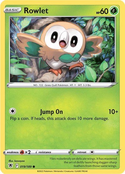 Rowlet (SWSH10: Astral Radiance) Near Mint - Nick Nack's Full Frontal Attack