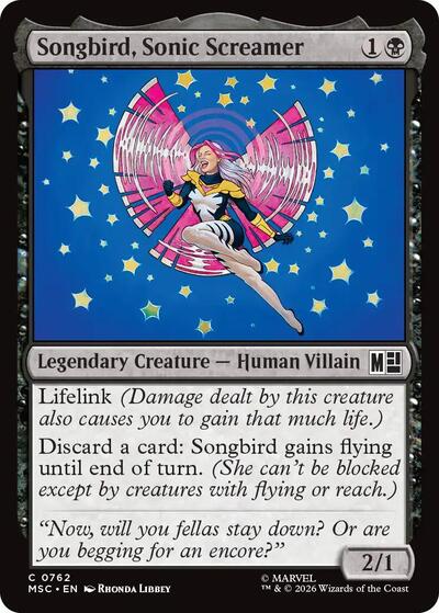 Songbird, Sonic Screamer (Commander: Marvel Super Heroes) Near Mint