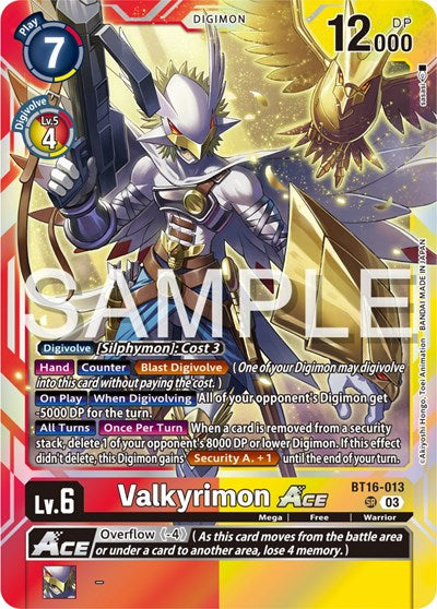 Valkyrimon ACE (Beginning Observer) Near Mint Foil
