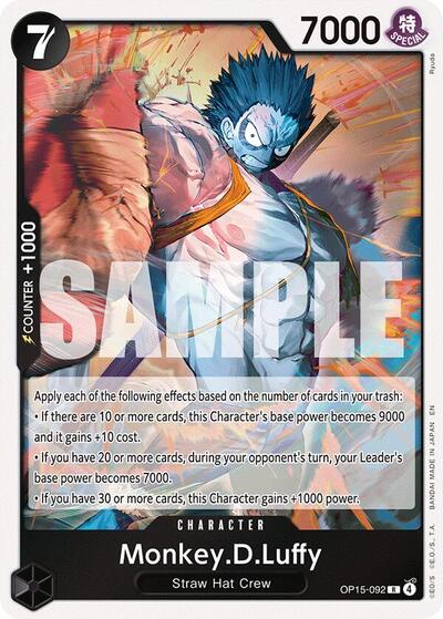 Monkey.D.Luffy (OP15 - 092) (Adventure on Kami's Island) Near Mint Foil - Nick Nack's Full Frontal Attack