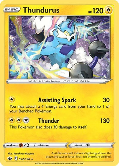 Thundurus - 052/198 (Cosmos Holo) (Blister Exclusives) Near Mint Holofoil - Nick Nack's Full Frontal Attack