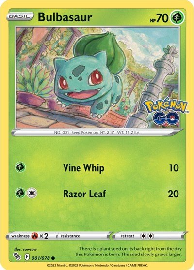 Bulbasaur (Pokemon GO) Near Mint - Nick Nack's Full Frontal Attack