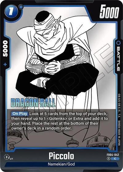 Piccolo FB04 - 042 (Manga Booster 02) Near Mint Holofoil - Nick Nack's Full Frontal Attack